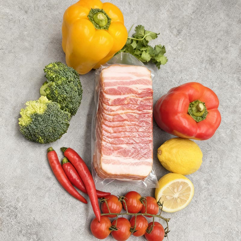PVDC Vacuum Shrink Bag untuk Bacon